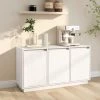 SUPERMARKET Buffet Blanc 111x34x60 Cm Bois Massif De Pin