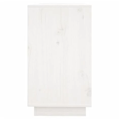 SUPERMARKET Buffet Blanc 111x34x60 Cm Bois Massif De Pin 4 SUPERMARKET Buffet Blanc 111x34x60 Cm Bois Massif De Pin – Image 4