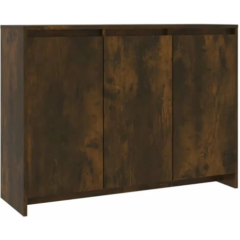 SUPERMARKET Buffet Chêne Fumé 102x33x75 Cm Aggloméré 2 SUPERMARKET Buffet Chêne Fumé 102x33x75 Cm Aggloméré – Image 2