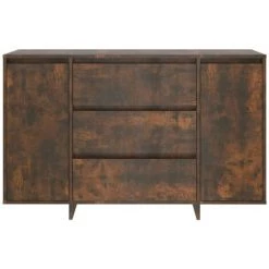 SUPERMARKET Buffet Avec 3 Tiroirs Chêne Fumé 120x41x75 Cm Aggloméré 9 SUPERMARKET Buffet Avec 3 Tiroirs Chêne Fumé 120x41x75 Cm Aggloméré -Buffet et enfilade Soldes 63678861 5