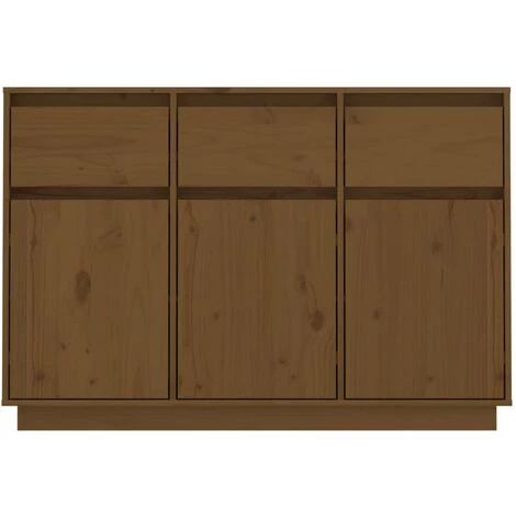 SUPERMARKET Buffet Marron Miel 110x34x75 Cm Bois Massif De Pin 3 SUPERMARKET Buffet Marron Miel 110x34x75 Cm Bois Massif De Pin – Image 3