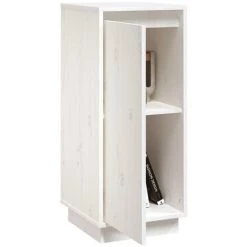 SUPERMARKET Buffets 2 Pcs Blanc 31,5x34x75 Cm Bois Massif De Pin SUHB-813353 -Buffet et enfilade Soldes 63679434 4