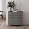 SUPERMARKET Buffet Gris Clair 79x40x80 Cm Bois Massif De Pin