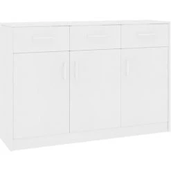 SUPERMARKET Buffet Blanc 110x30x75 Cm Aggloméré