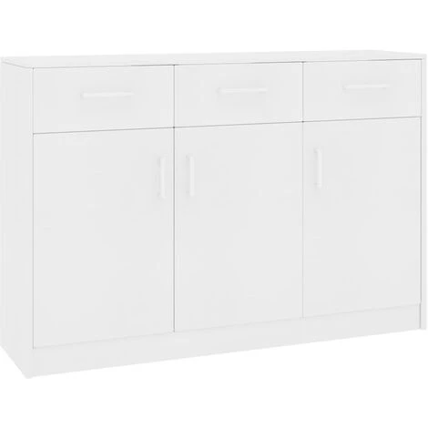 SUPERMARKET Buffet Blanc 110x30x75 Cm Aggloméré 1 SUPERMARKET Buffet Blanc 110x30x75 Cm Aggloméré
