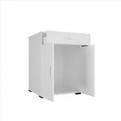 HOME MANIA Armoire Multifonctionnelle Malaga - Avec Porte, Etageres - De La Salle De Sejour, Cuisine, Entree, Buanderie, Garage - Blanc En Panneau D'agglomere 18 Mm, 59 X 50 X 85 Cm -Buffet et enfilade Soldes 63856117 4