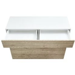 HOMEMANIA Armoire Multifonctionnelle Sorano - Porte, Tiroir, Etageres - Pour Hall, Chambre, Cuisine, Couloir - Blanc En Panneau De Particules De Melamine, 181 X 42 X 84 Cm -Buffet et enfilade Soldes 63856266 4