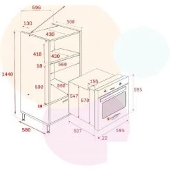 HOME MANIA Armoire Multifonctionnelle Lisbona - Avec Porte, Etageres - De La Salle De Sejour, Cuisine, Entree, Buanderie, Garage - Blanc En Panneau D'agglomere 18 Mm, 59,6 X 56 X 144 Cm -Buffet et enfilade Soldes 63856302 5