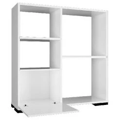 HOME MANIA Armoire Multifonctionnelle Cordova - Avec Porte, Etageres - De La Salle De Sejour, Cuisine, Entree, Buanderie, Garage - Blanc En Panneau D'agglomere 18 Mm, 90 X 33 X 78,6 Cm -Buffet et enfilade Soldes 63856701 4