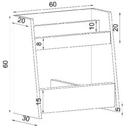 HOME MANIA Armoire Multifonctionnelle Vitya - Pour Le Salon, La Cuisine, Le Hall, La Chambre A Coucher - Blanc En Panneau D'agglomere Melamine, MFC, 60 X 30 X 60 Cm -Buffet et enfilade Soldes 63858378 5