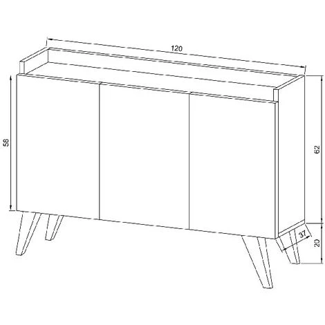 HOMEMANIA Armoire Multifonctionnelle Ariane - Salon, Cuisine, Couloir, Chambre A Coucher - Blanc En Panneau De Particules Melaminees, MFC, 120 X 37 X 82 Cm 5 HOMEMANIA Armoire Multifonctionnelle Ariane - Salon, Cuisine, Couloir, Chambre A Coucher - Blanc En Panneau De Particules Melaminees, MFC, 120 X 37 X 82 Cm – Image 5