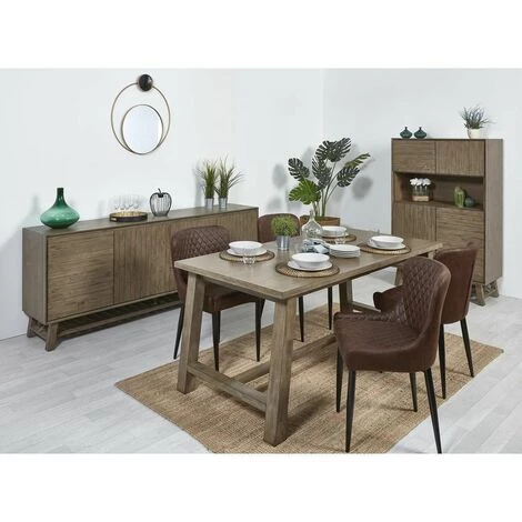 ALTOBUY PATIO - Buffet 3 Portes 3 Tiroirs En Acacia Massif - Marron Foncé 2 ALTOBUY PATIO - Buffet 3 Portes 3 Tiroirs En Acacia Massif - Marron Foncé – Image 2