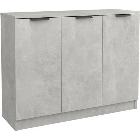 Buffet 90.5x30x70 Cm Bois D'Ingénierie Gris Béton VidaXL 2 Buffet 90.5x30x70 Cm Bois D'Ingénierie Gris Béton VidaXL – Image 2
