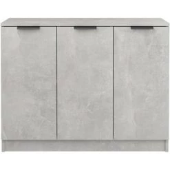 Buffet 90.5x30x70 Cm Bois D'Ingénierie Gris Béton VidaXL 9 Buffet 90.5x30x70 Cm Bois D'Ingénierie Gris Béton VidaXL -Buffet et enfilade Soldes 63965256 5