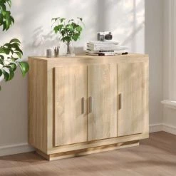 Buffet 92x35x75 Cm Bois D'Ingénierie Chêne Sonoma VidaXL