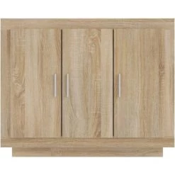 Buffet 92x35x75 Cm Bois D'Ingénierie Chêne Sonoma VidaXL -Buffet et enfilade Soldes 63965410 5