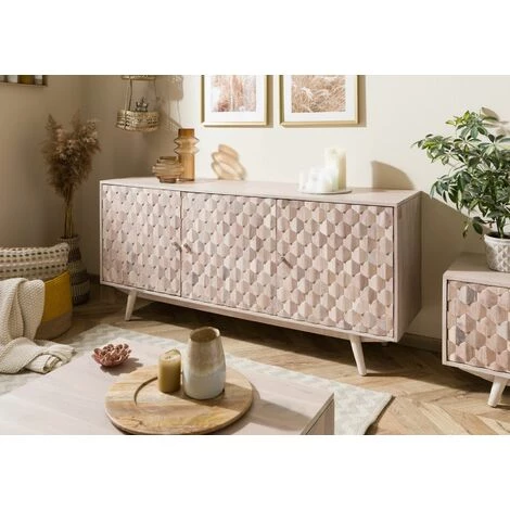 MASSIVMOEBEL24.DE MOSAYK Sideboard #210 160x42x75 Akazie Weiß Lackiert - Blanc 1 MASSIVMOEBEL24.DE MOSAYK Sideboard #210 160x42x75 Akazie Weiß Lackiert - Blanc