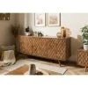 MASSIVMOEBEL24.DE MOSAYK Sideboard #110 160x42x75 Akazie Natur Lackiert