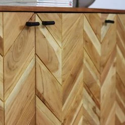 DIMEHOUSE Hunter Buffet Industriel Bois Acacia 160x40x76cm - Marron, Noir 8 DIMEHOUSE Hunter Buffet Industriel Bois Acacia 160x40x76cm - Marron, Noir -Buffet et enfilade Soldes 64091230 4