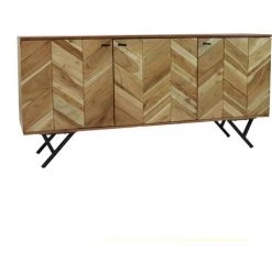 DIMEHOUSE Hunter Buffet Industriel Bois Acacia 160x40x76cm - Marron, Noir 9 DIMEHOUSE Hunter Buffet Industriel Bois Acacia 160x40x76cm - Marron, Noir -Buffet et enfilade Soldes 64091230 5