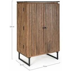 WEBMARKETPOINT Meuble Bar 2 Portes Norfolk Vintage Cm 125 H -Buffet et enfilade Soldes 64130936 2