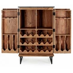 WEBMARKETPOINT Meuble Bar 2 Portes Norfolk Vintage Cm 125 H -Buffet et enfilade Soldes 64130936 4