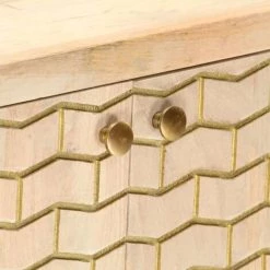 FUHUIDATRADING Buffet Doré 60 X 30 X 70 Cm Bois De Manguier Massif 9 FUHUIDATRADING Buffet Doré 60 X 30 X 70 Cm Bois De Manguier Massif -Buffet et enfilade Soldes 64210905 5