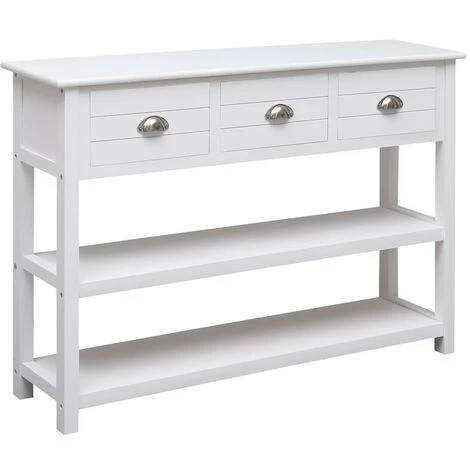 Buffet Blanc 108x30x76 Cm Bois De Paulownia Massif VidaXL 1 Buffet Blanc 108x30x76 Cm Bois De Paulownia Massif VidaXL