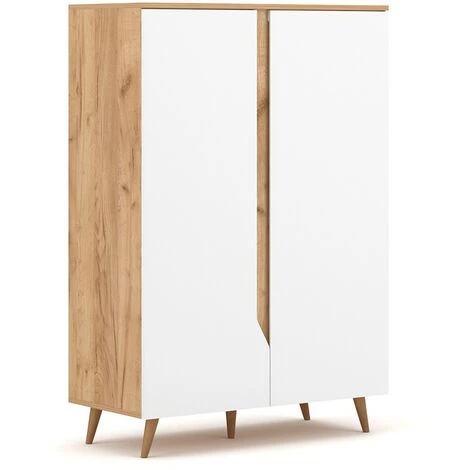 VIVALDI MEBLE Buffet 2 Portes Tue Blanc Et Bois - Blanc - Blanc Et Bois 1 VIVALDI MEBLE Buffet 2 Portes Tue Blanc Et Bois - Blanc - Blanc Et Bois