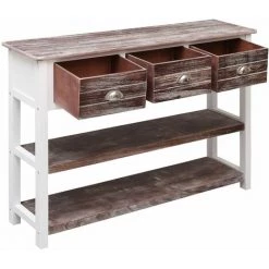 VidaXL Buffet Marron Antique 108x30x76 Cm Bois De Paulownia Massif - Brun -Buffet et enfilade Soldes 64707835 5