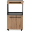 Finori Armoire De Rangement Roulante Palma 35A Gris Anthracite / Chêne - Multicolore