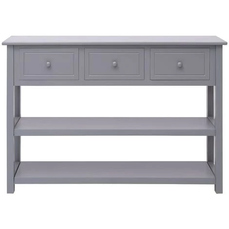 VidaXL Buffet Gris 108x30x76 Cm Bois De Paulownia Massif - Gris 1 VidaXL Buffet Gris 108x30x76 Cm Bois De Paulownia Massif - Gris