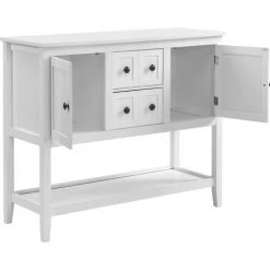 Table Console Avec étagère, Table D'appoint, Table De Canapé Moderne, Stabilisation, Montage Facile, Bois Blanc, 105*38*96cm,LBF 6 Table Console Avec étagère, Table D'appoint, Table De Canapé Moderne, Stabilisation, Montage Facile, Bois Blanc, 105*38*96cm,LBF -Buffet et enfilade Soldes 64710823 2