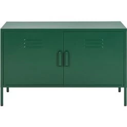 BELIANI Buffet En Métal Vert 2 Portes - Vert -Buffet et enfilade Soldes 64757365 4