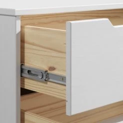 CASARIA Commode Borneo En Bois Massif Style Scandinave Meuble De Rangement 80 X 40 X 79 Cm Buffet Avec 3 Tiroirs Blanc Bois 80x79x40cm - Weiß-natur (de) 7 CASARIA Commode Borneo En Bois Massif Style Scandinave Meuble De Rangement 80 X 40 X 79 Cm Buffet Avec 3 Tiroirs Blanc Bois 80x79x40cm - Weiß-natur (de) -Buffet et enfilade Soldes 64835863 3