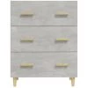 VidaXL Buffet Gris Béton 70x34x90 Cm Bois D'ingénierie - Gris