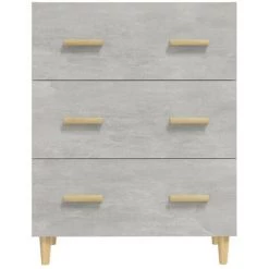 VidaXL Buffet Gris Béton 70x34x90 Cm Bois D'ingénierie - Gris