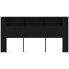 VidaXL Armoire De Tête De Lit Noir 200x18,5x104,5 Cm - Noir