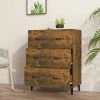 VidaXL Buffet Chêne Fumé 69,5x34x90 Cm Bois D'ingénierie - Brun