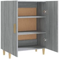 VidaXL Buffet Sonoma Gris 70x34x90 Cm Bois D'ingénierie - Gris -Buffet et enfilade Soldes 64876668 5