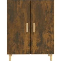 VidaXL Buffet Chêne Fumé 70x34x90 Cm Bois D'ingénierie - Brun