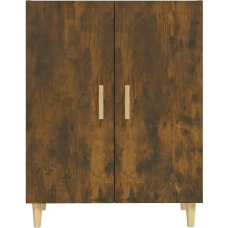 VidaXL Buffet Chêne Fumé 70x34x90 Cm Bois D'ingénierie - Brun 1 VidaXL Buffet Chêne Fumé 70x34x90 Cm Bois D'ingénierie - Brun