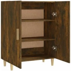 VidaXL Buffet Chêne Fumé 70x34x90 Cm Bois D'ingénierie - Brun 9 VidaXL Buffet Chêne Fumé 70x34x90 Cm Bois D'ingénierie - Brun -Buffet et enfilade Soldes 64876669 5