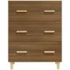 VidaXL Buffet Chêne Marron 70x34x90 Cm Bois D'ingénierie - Brun