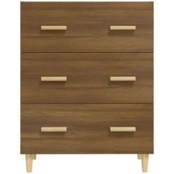 VidaXL Buffet Chêne Marron 70x34x90 Cm Bois D'ingénierie - Brun