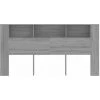 VidaXL Armoire De Tête De Lit Sonoma Gris 200x18,5x104,5 Cm - Gris