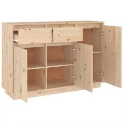 VidaXL Buffet 110x34x75 Cm Bois Massif De Pin - Brun 8 VidaXL Buffet 110x34x75 Cm Bois Massif De Pin - Brun -Buffet et enfilade Soldes 64876692 4