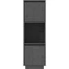 VidaXL Buffet Gris 38x35x117 Cm Bois Massif De Pin - Gris