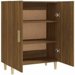 VidaXL Buffet Chêne Marron 70x34x90 Cm Bois D'ingénierie - Brun 8 VidaXL Buffet Chêne Marron 70x34x90 Cm Bois D'ingénierie - Brun -Buffet et enfilade Soldes 64877321 4