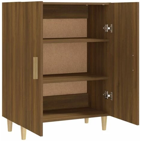VidaXL Buffet Chêne Marron 70x34x90 Cm Bois D'ingénierie - Brun 5 VidaXL Buffet Chêne Marron 70x34x90 Cm Bois D'ingénierie - Brun – Image 5